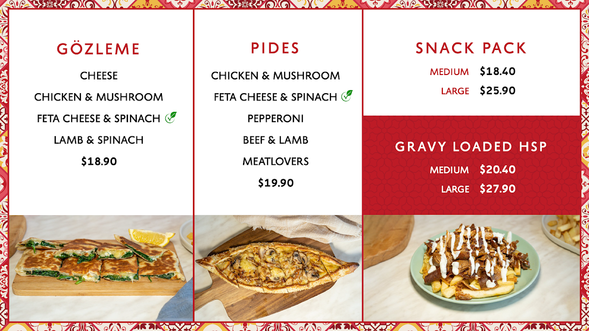 Menu, Krave Kebab
