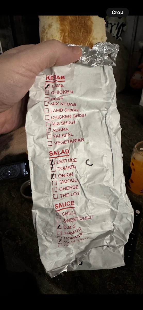 Menu, Krave Kebab