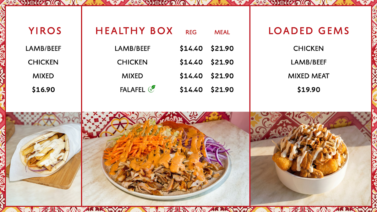 Menu, Krave Kebab
