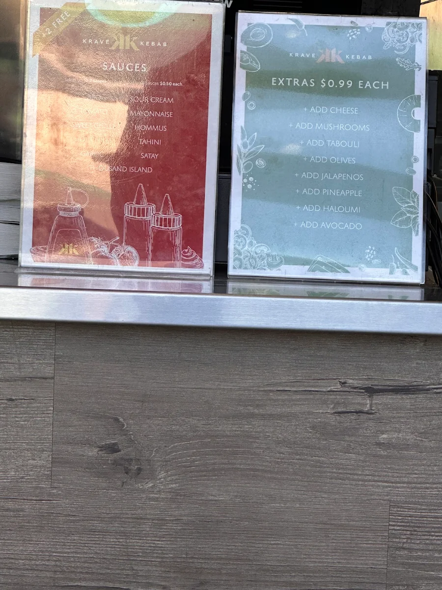 Menu, Krave Kebab