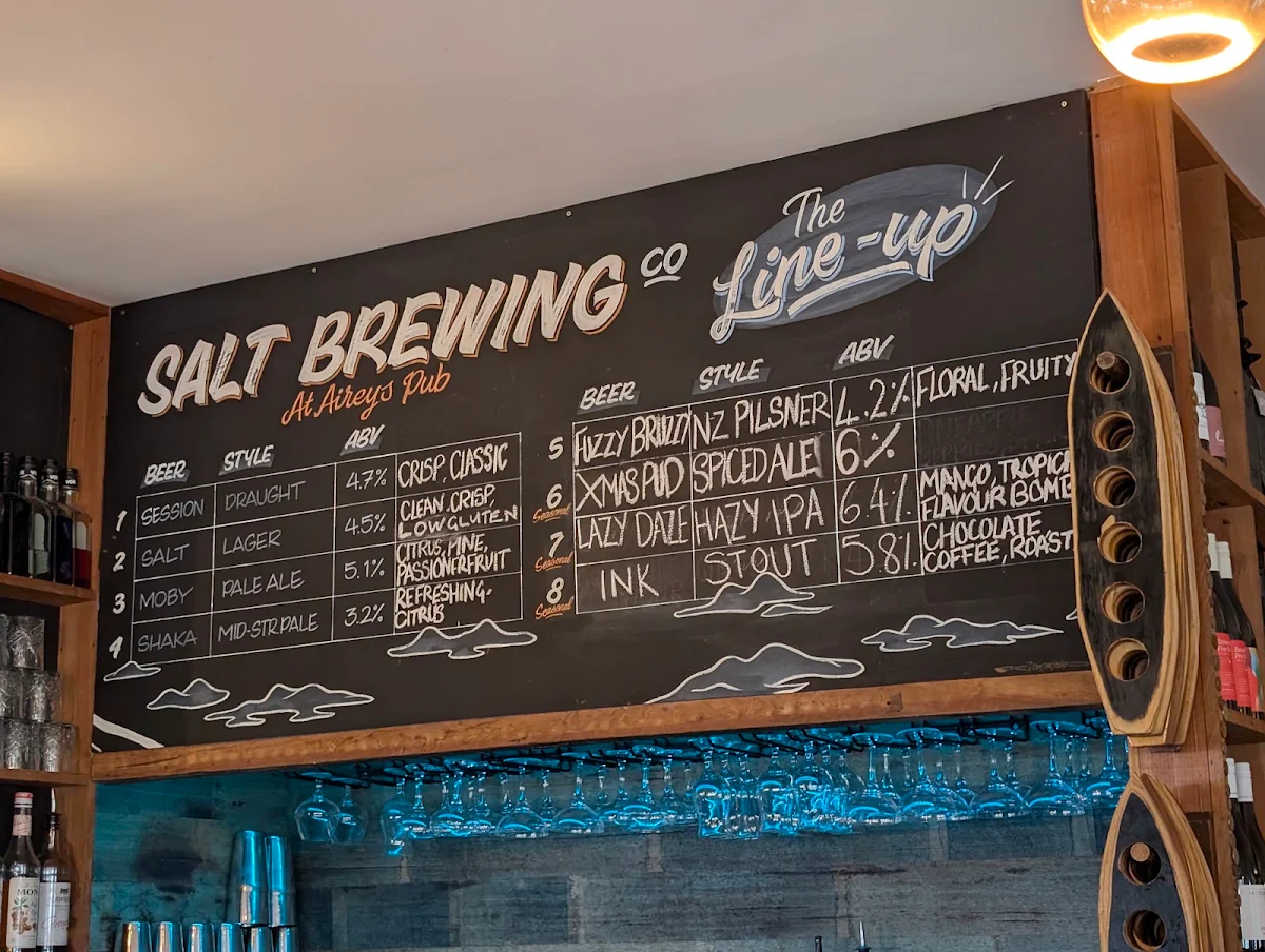 Menu, Aireys Pub
