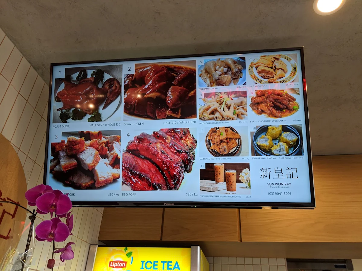 Menu, Sun Wong Ky