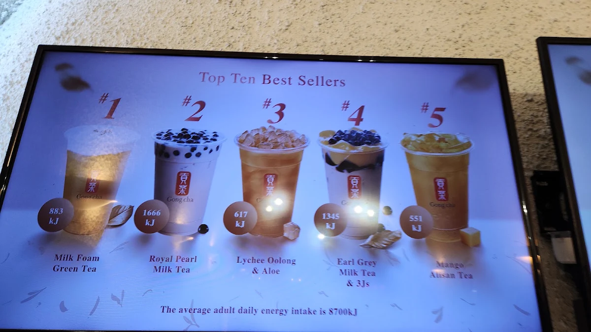 Menu, Gong Cha Clayton