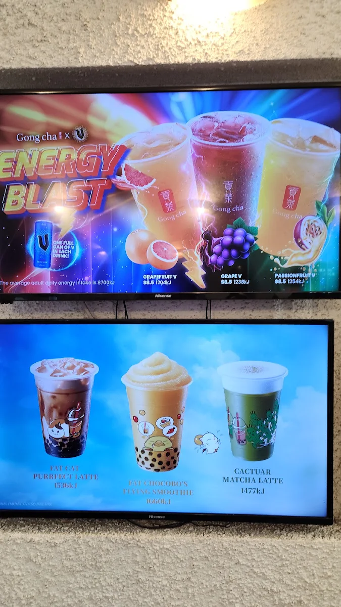 Menu, Gong Cha Clayton