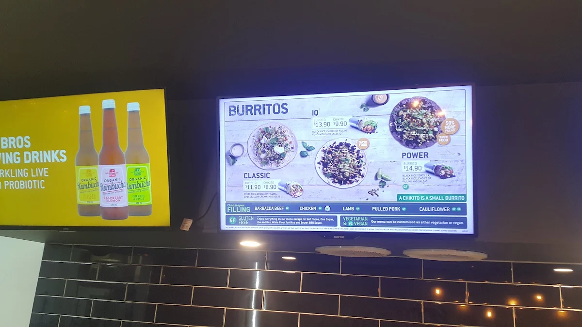 Menu, Zambrero Springwood