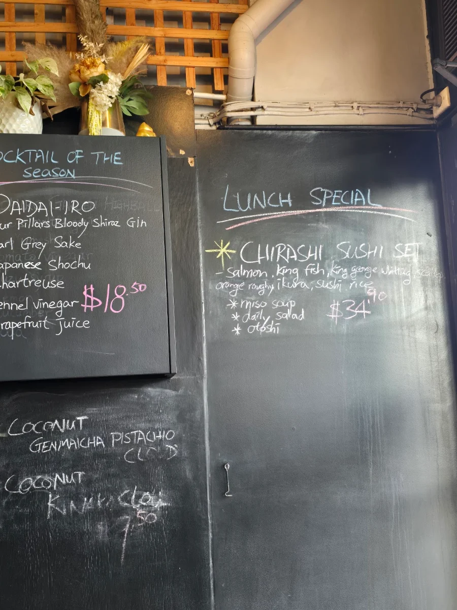Menu, LiHO Shokudo