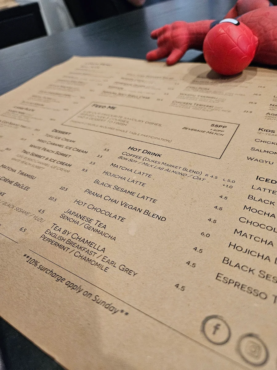 Menu, LiHO Shokudo