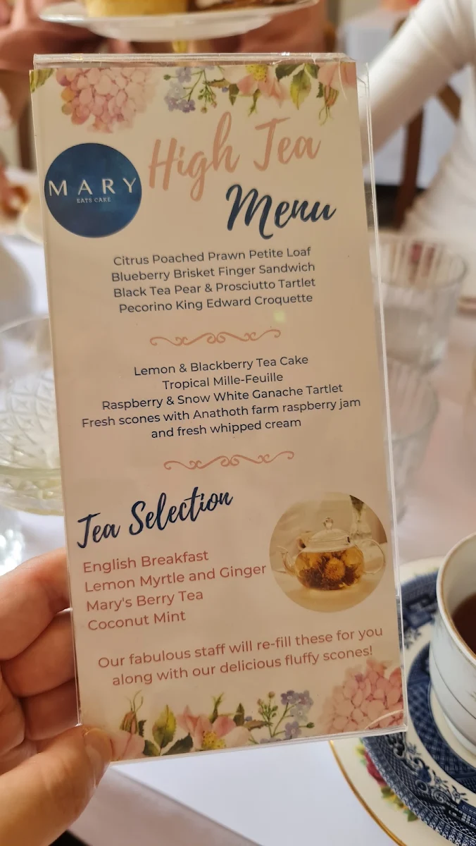 Menu, Mary Eats Cake - Brunswick