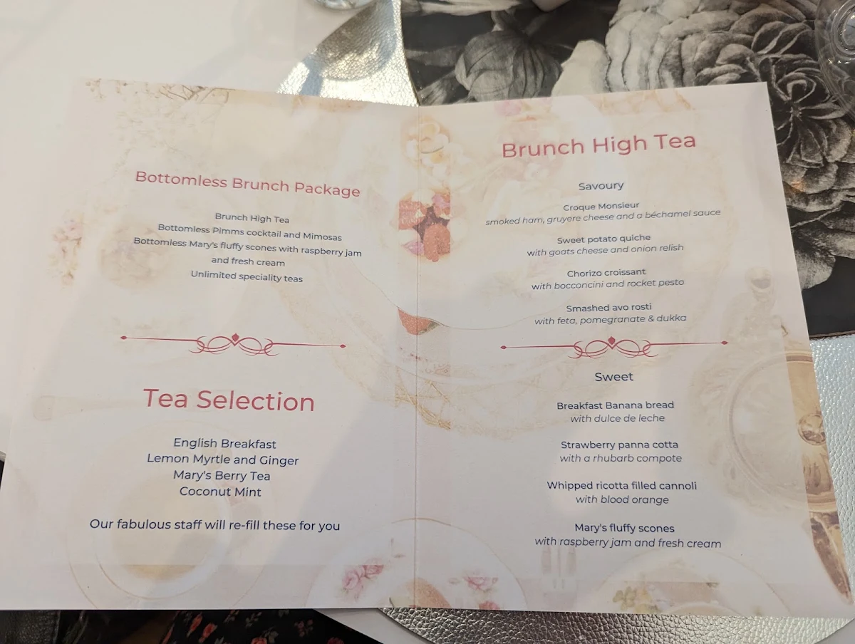 Menu, Mary Eats Cake - Brunswick