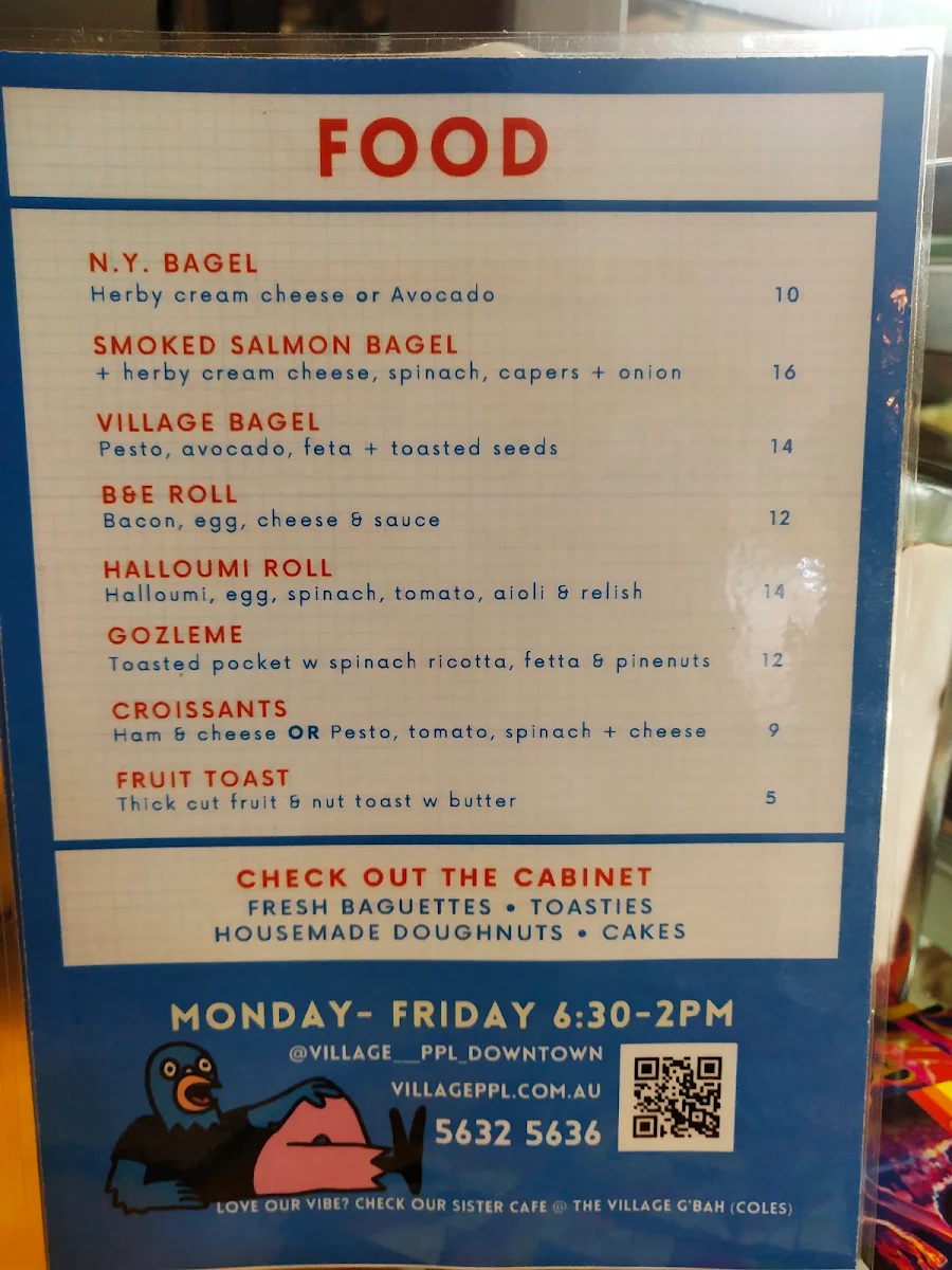 Menu, Village People Pizza - Goonellabah, Lismore NSW