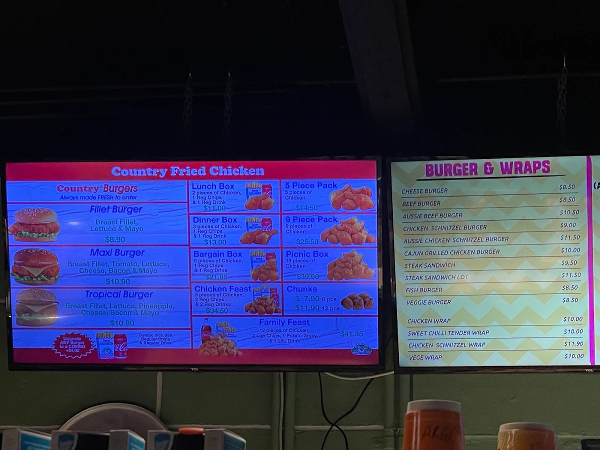 Menu, Bordertown Cafe & Restaurant