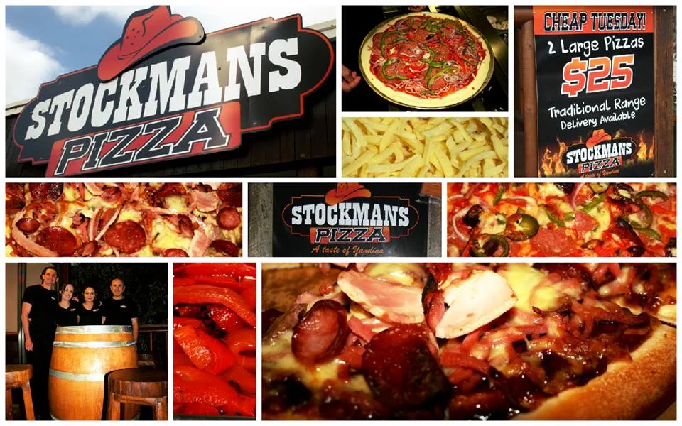 Menu, Stockmans Pizza Yandina