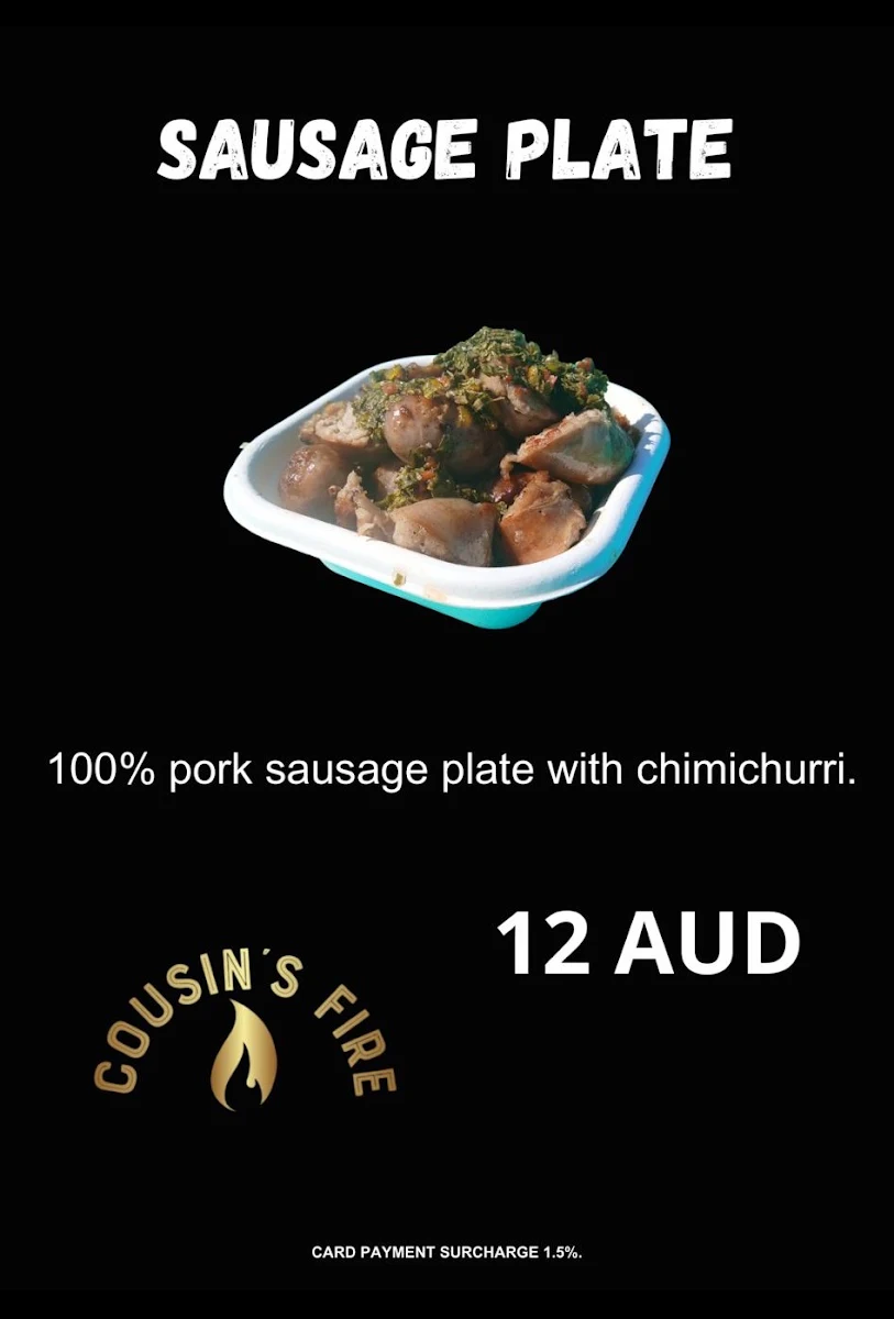 Menu, Cousins fire (ARGENTINIAN BBQ CATERING)