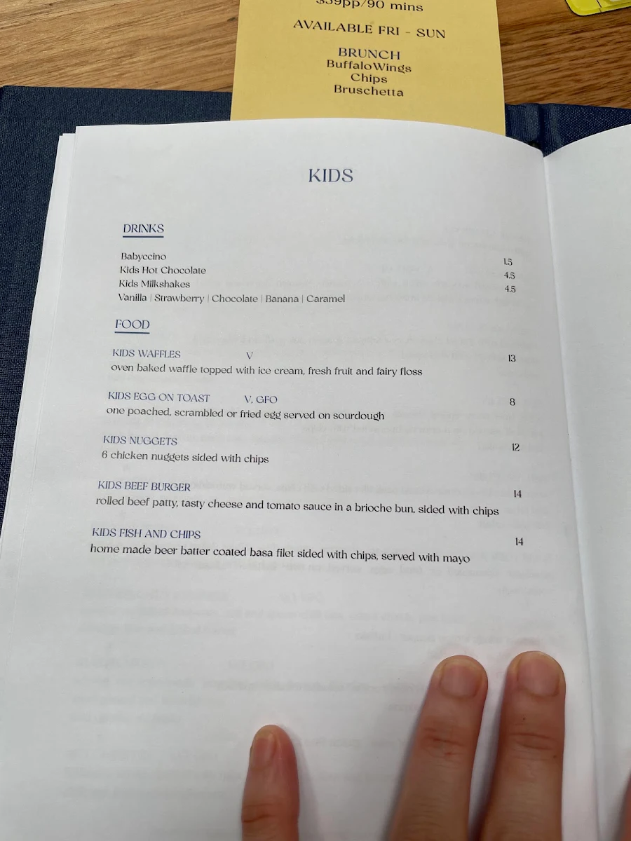 Menu, Café Mellow Fellow