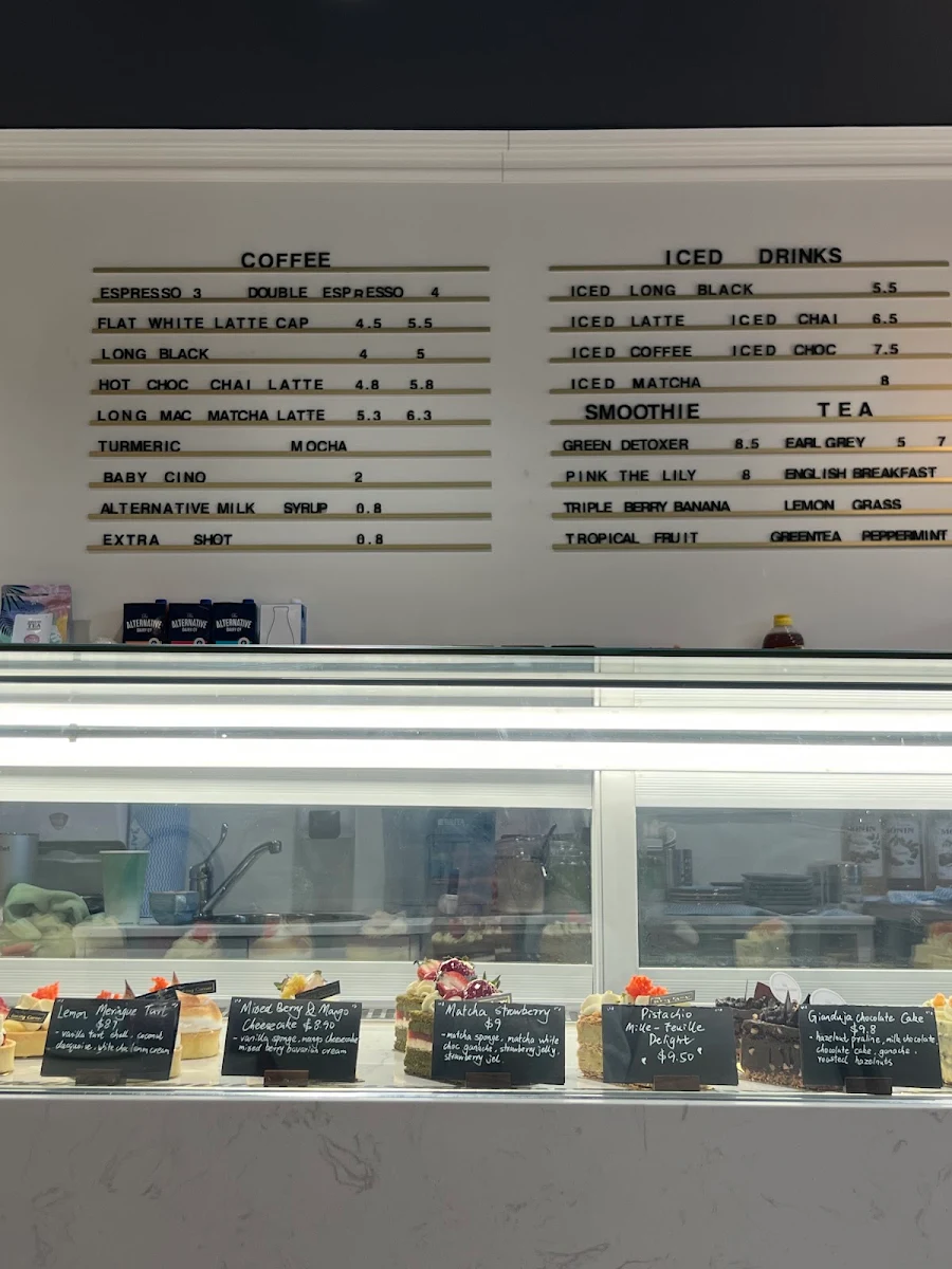 Menu, The Baking Corner Claremont