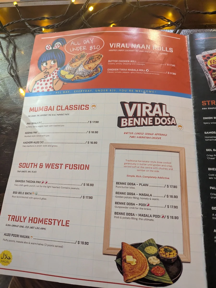 Menu, Good Old Mukka
