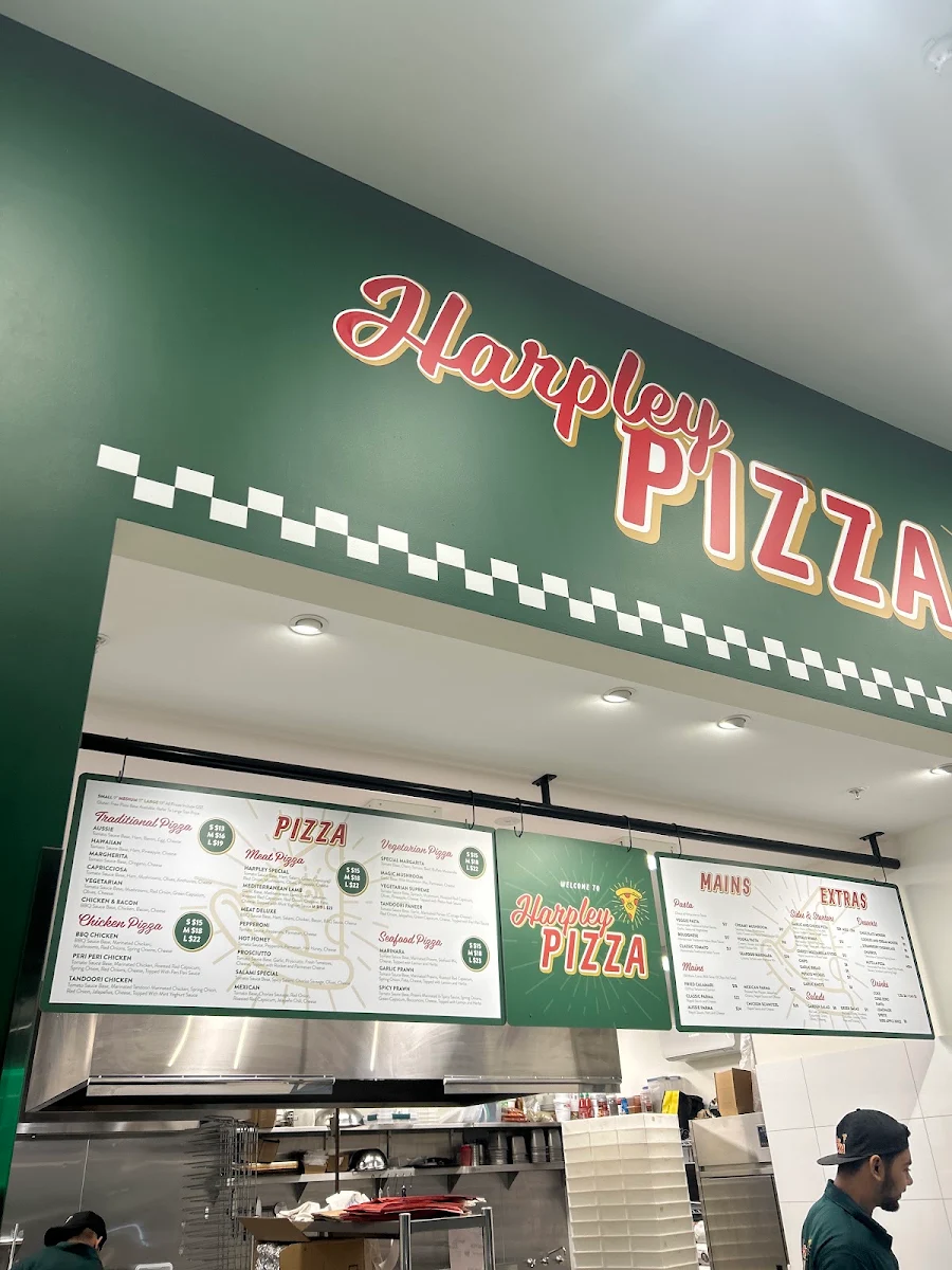 Menu, Harpley Pizza