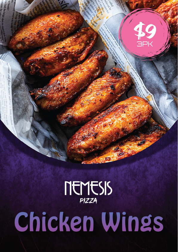 Menu, Nemesis Pizza Beverly Hills