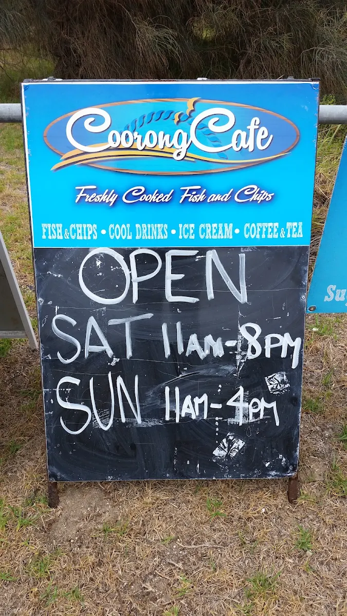 Menu, Coorong Cafe
