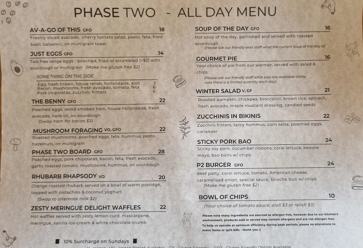 Menu, Phase Two