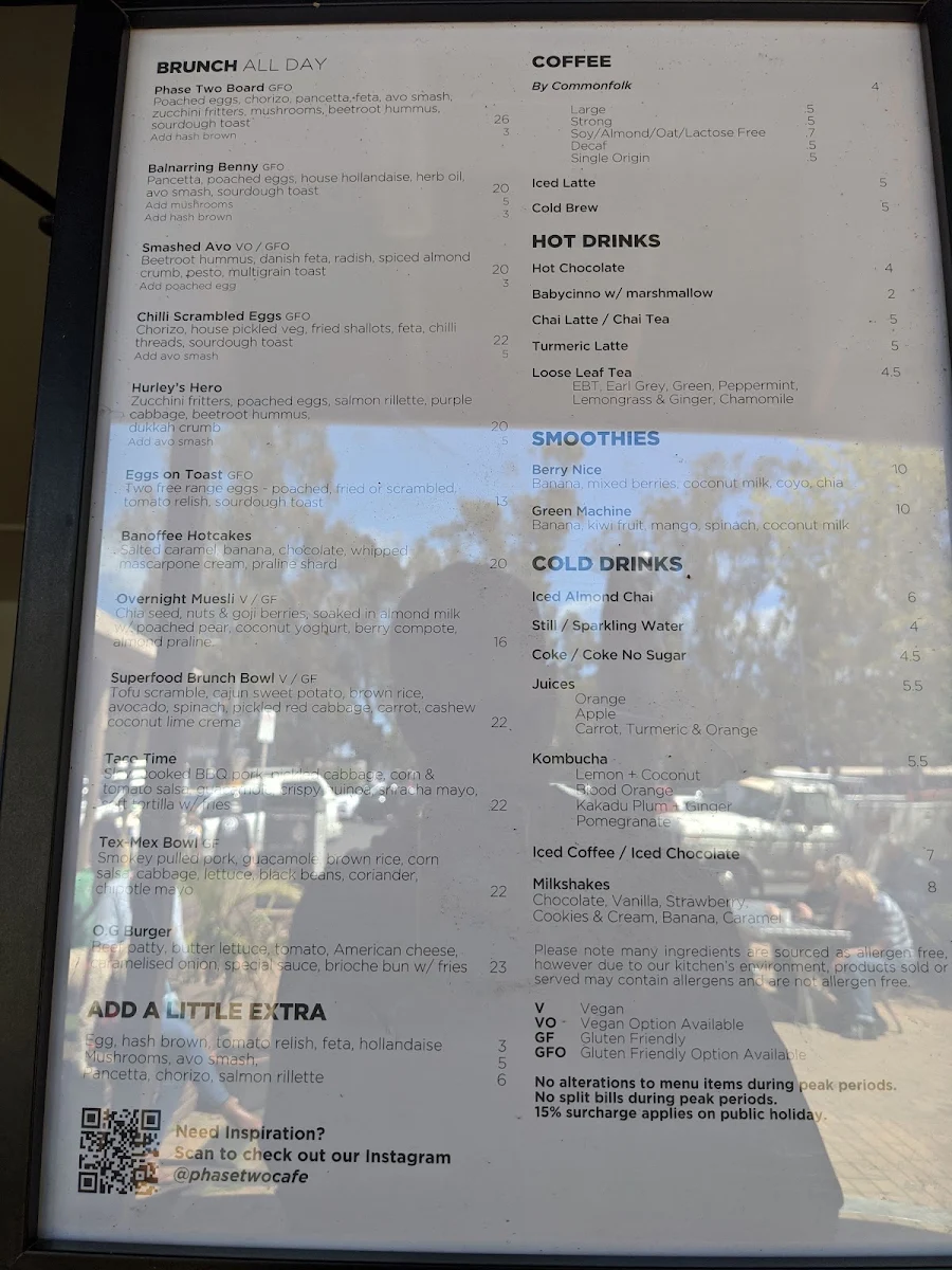Menu, Phase Two