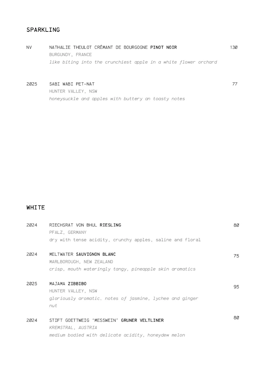 Menu, Kolkata Social