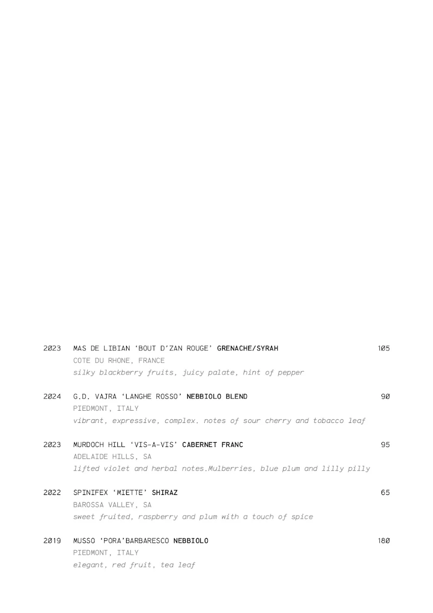 Menu, Kolkata Social