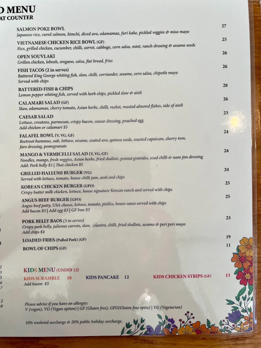 Menu, PU17 Rye