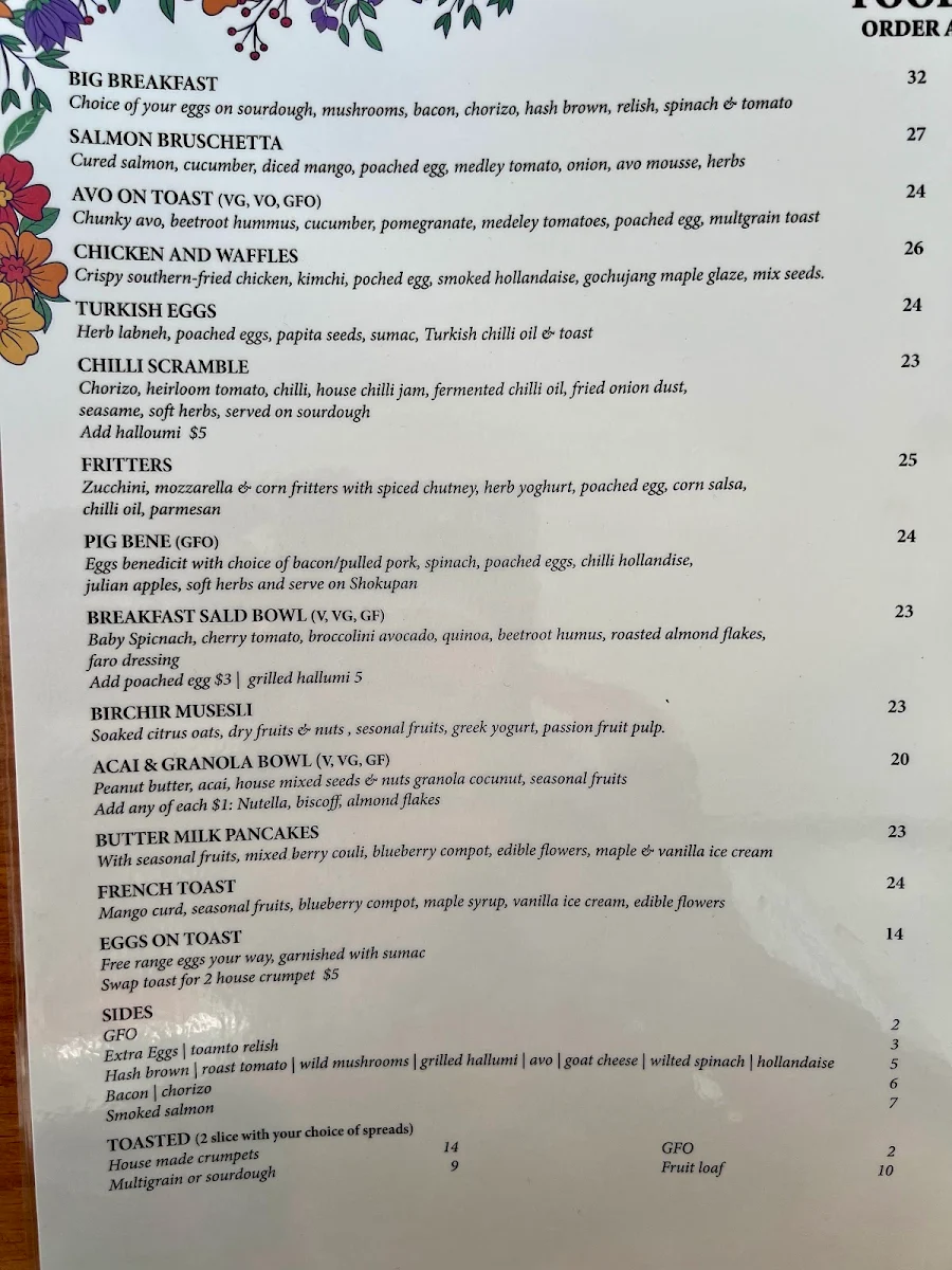 Menu, PU17 Rye