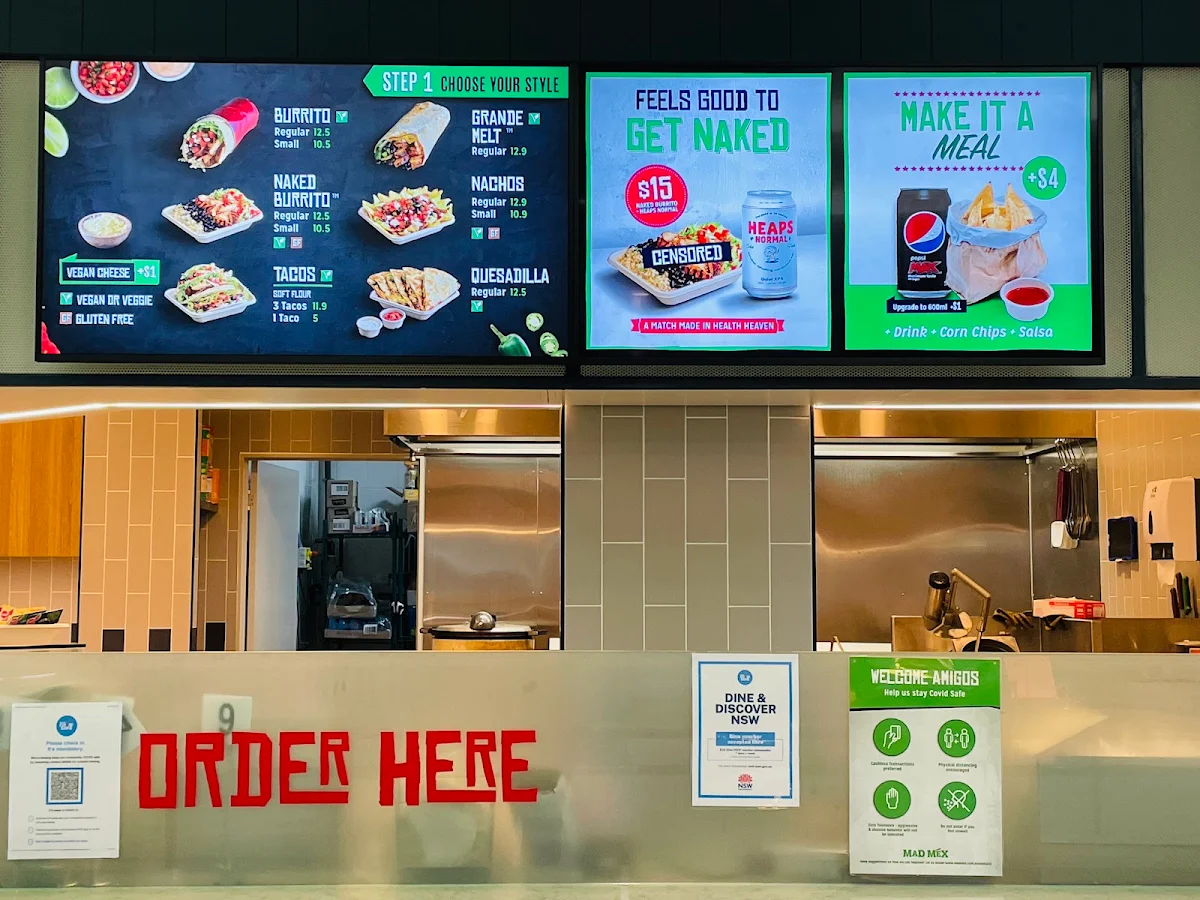 Menu, Mad Mex Hornsby