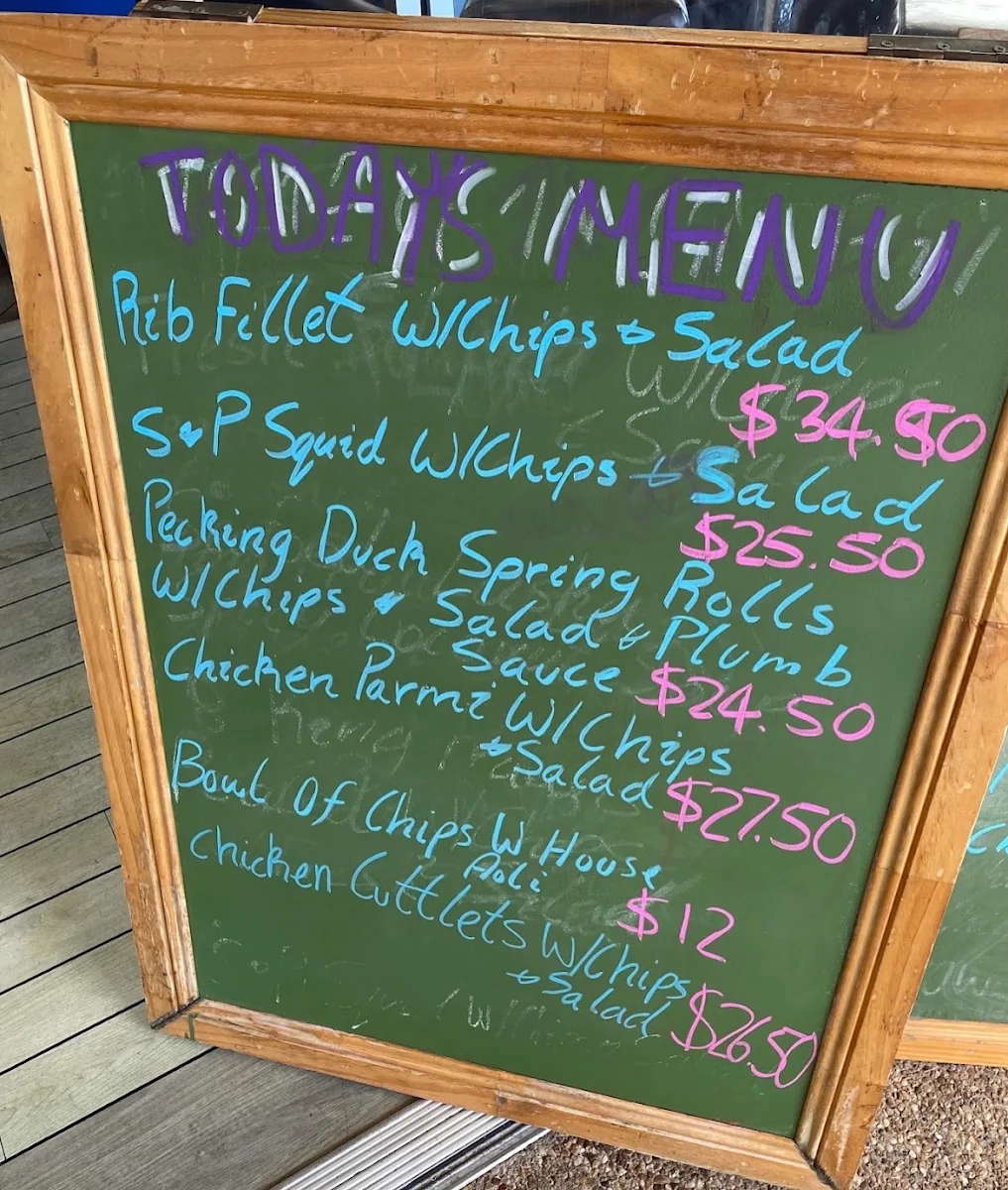 Menu, Yachtie Bar & Cafe