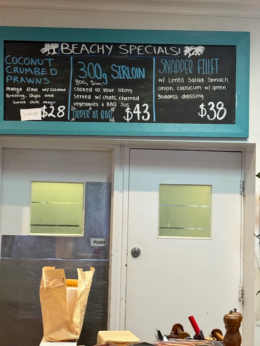 Menu, The Beach House