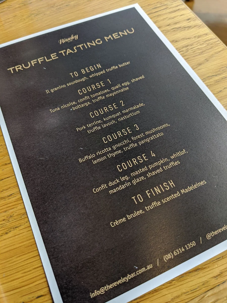 Menu, The Reveley