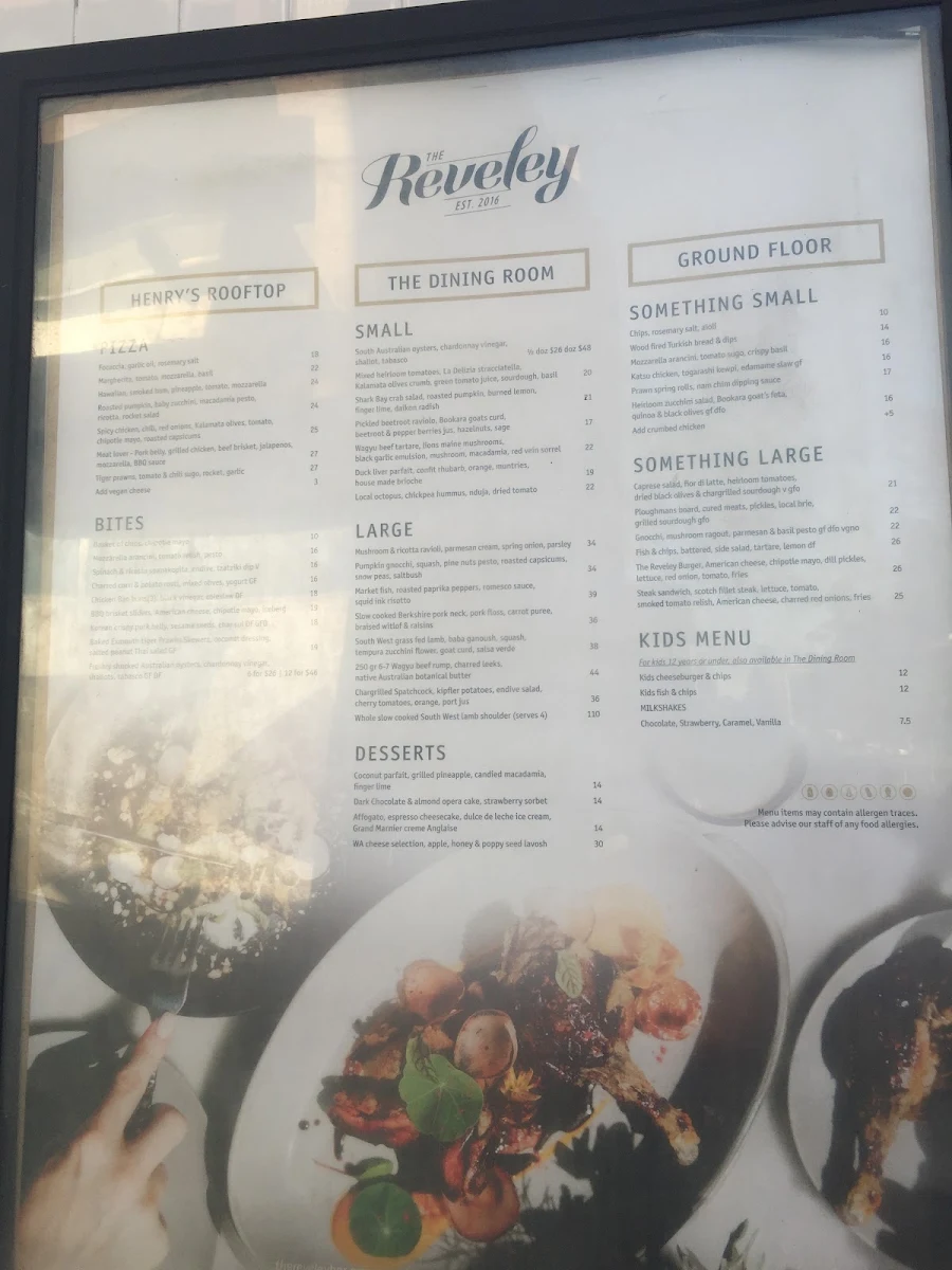 Menu, The Reveley