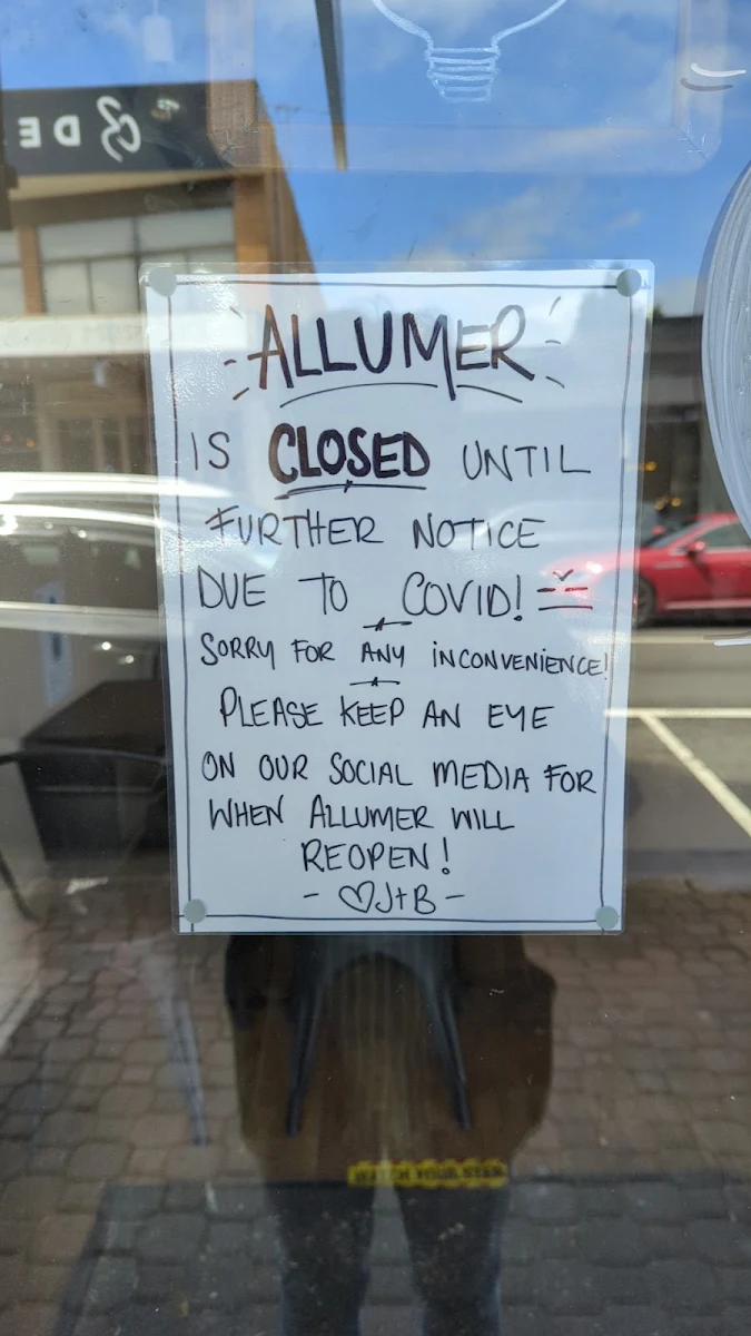 Menu, Allumer coffee & eatery