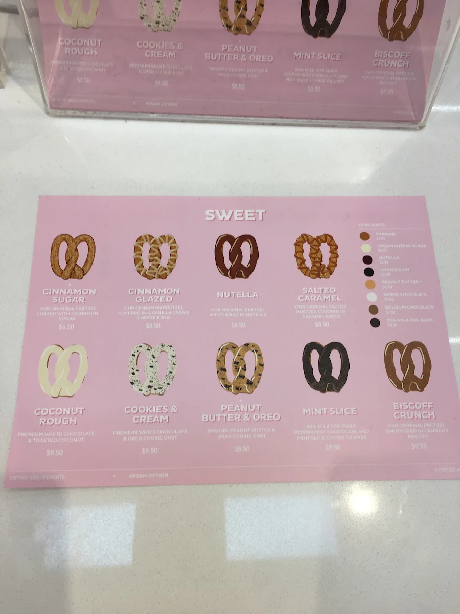 Menu, Pretzel Mandurah