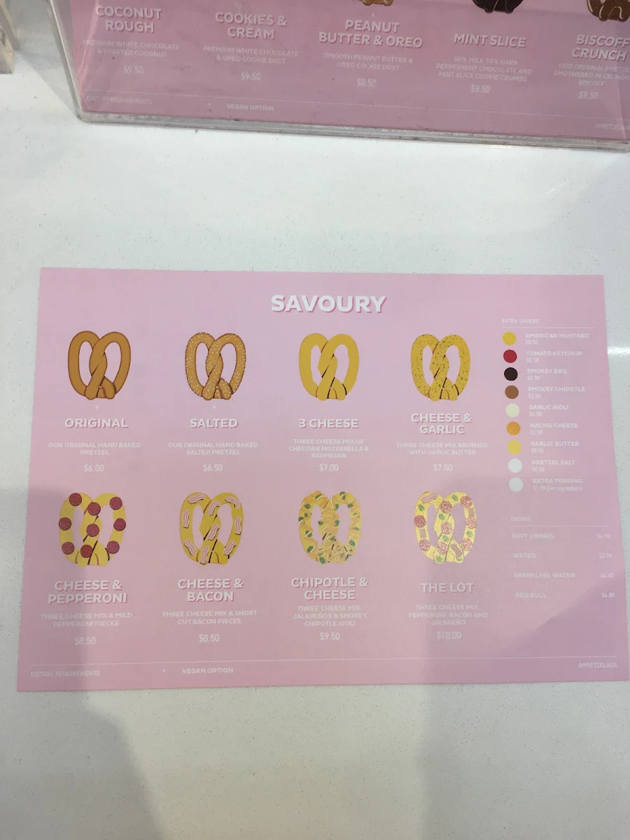 Menu, Pretzel Mandurah