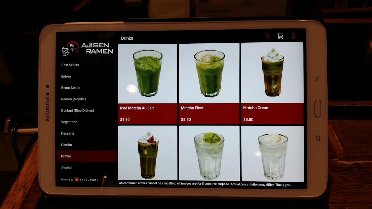 Menu, Ajisen Ramen Highpoint