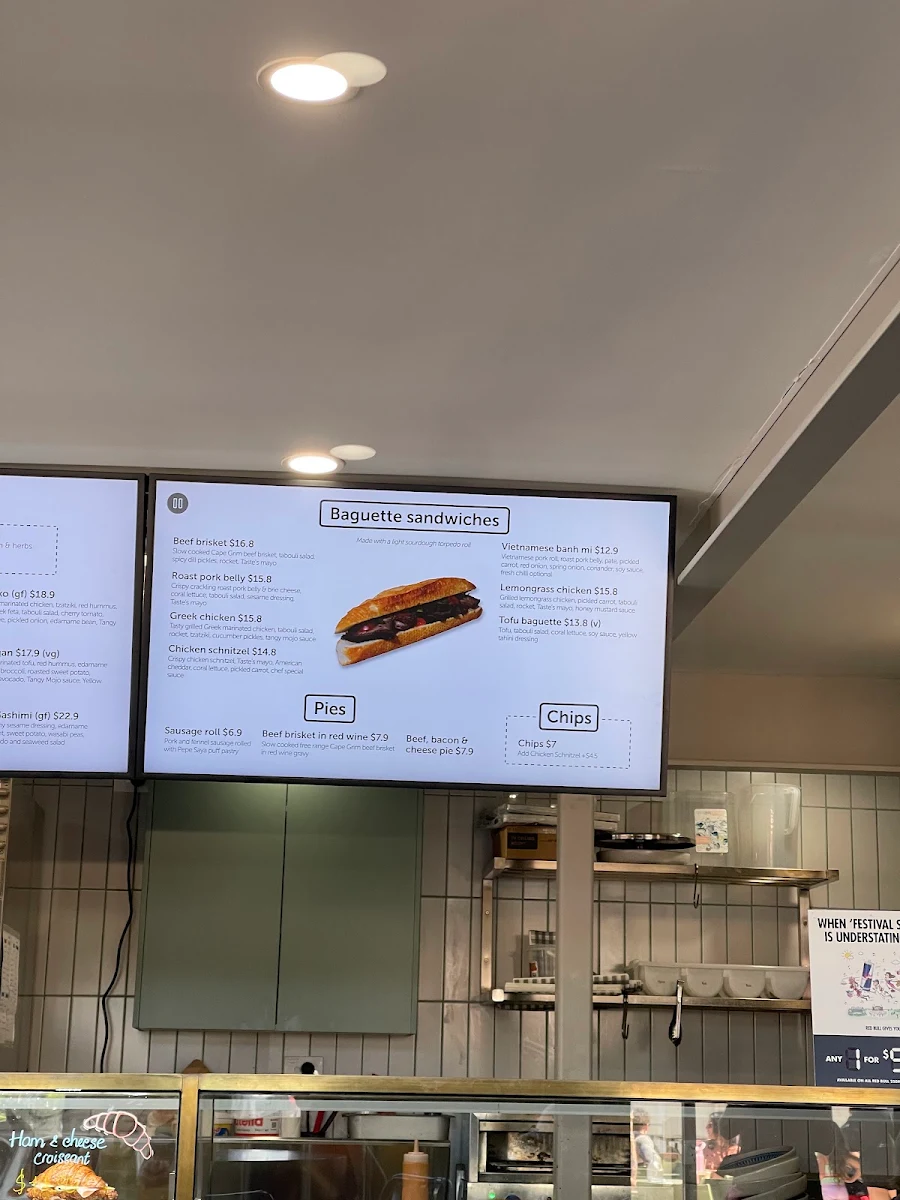 Menu, Taste Baguette & Bowl