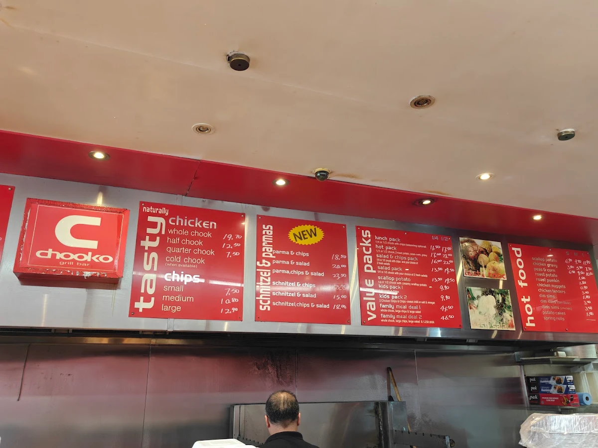 Menu, Chooko Grill Bar