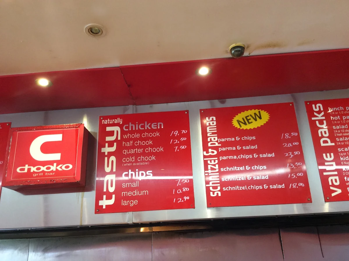 Menu, Chooko Grill Bar