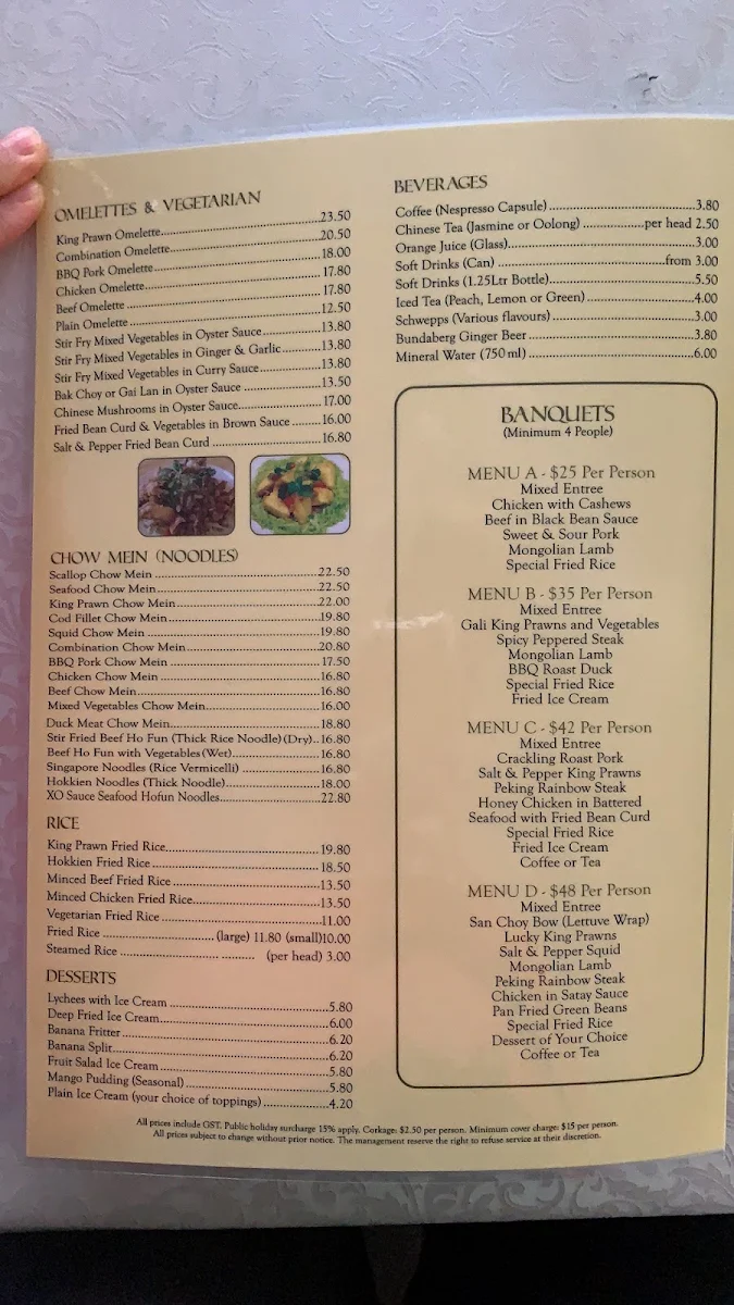 Menu, Peking Duck Chinese Restaurant