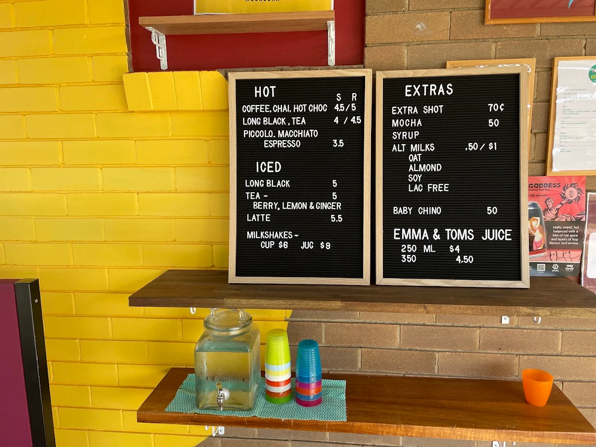 Menu, Bean on the Green