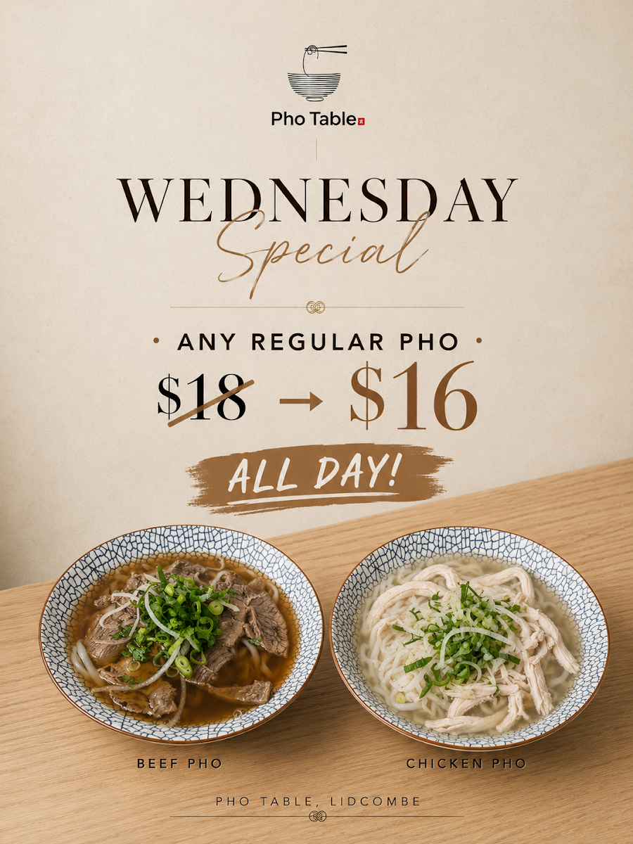 Menu, Pho Table
