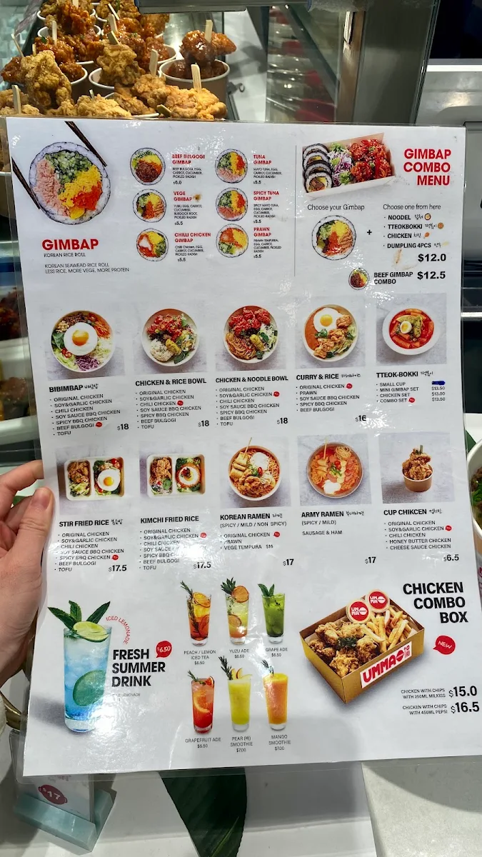 Menu, Umma Kitchen