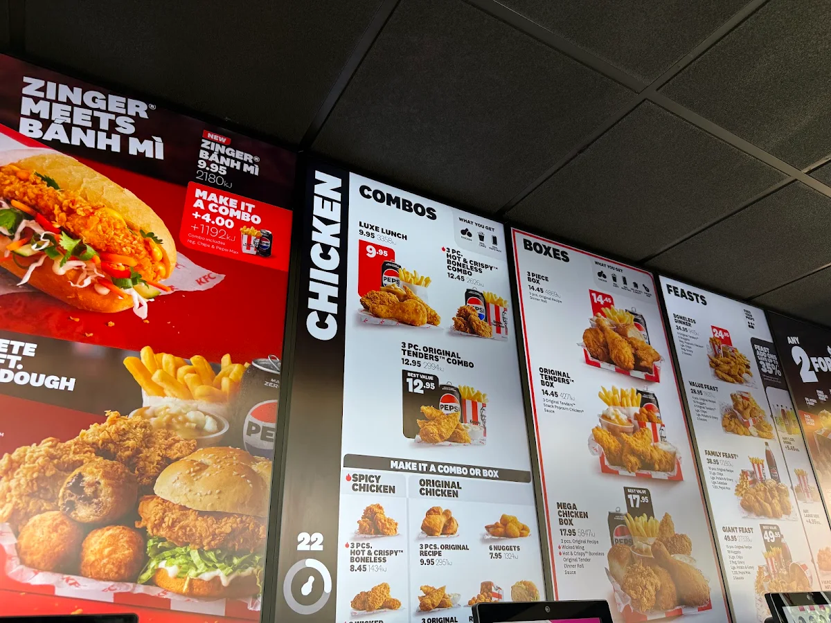 Menu, KFC Sunshine