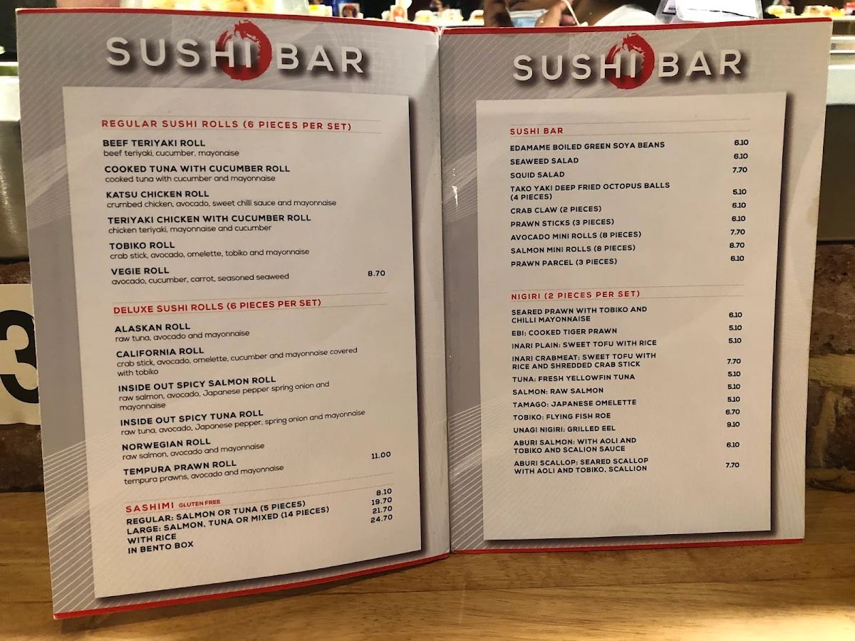 Menu, Tao Cafe