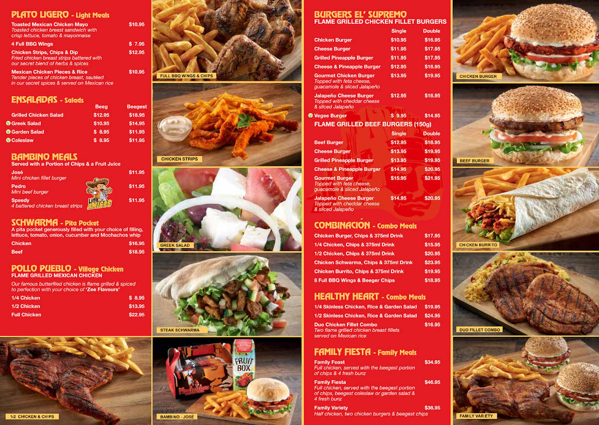 Menu, Mochachos Carousel