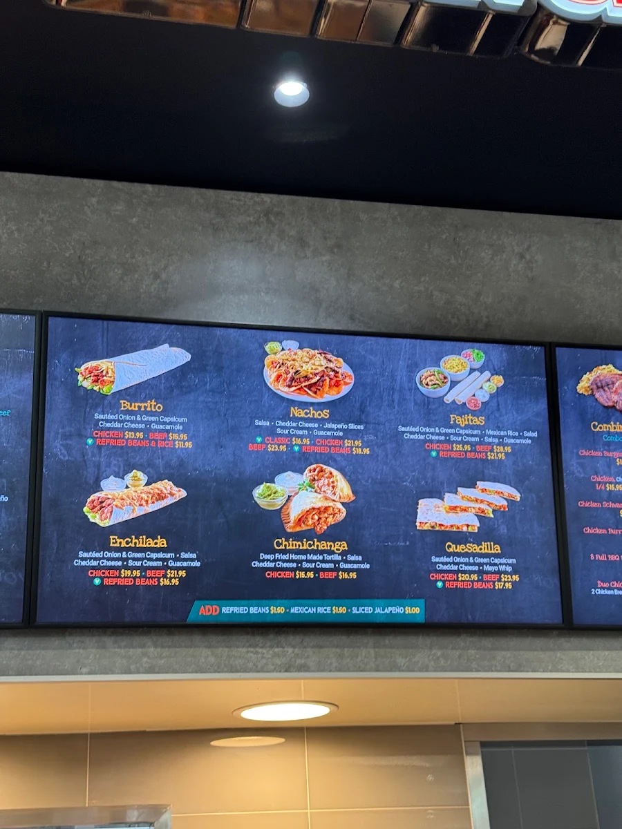 Menu, Mochachos Carousel