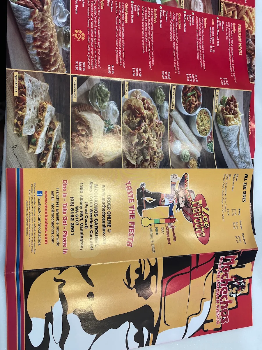 Menu, Mochachos Carousel